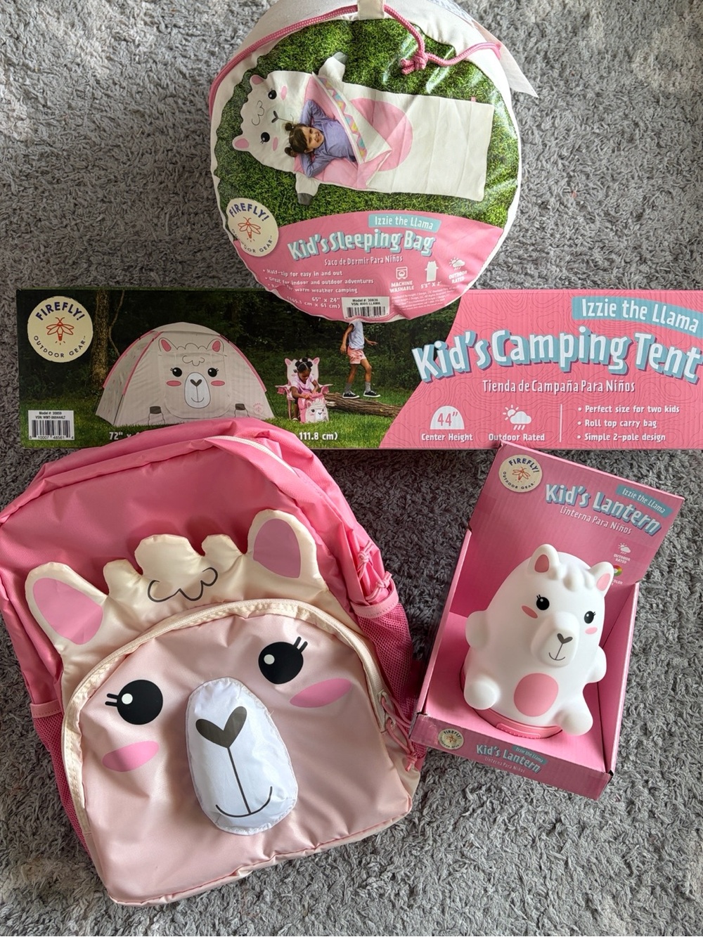 🏕️NIB• Izzie the Llama Kid’s Camping Tent | Pink/Cream | 72”x48”x44”(H) - Picture 9 of 12